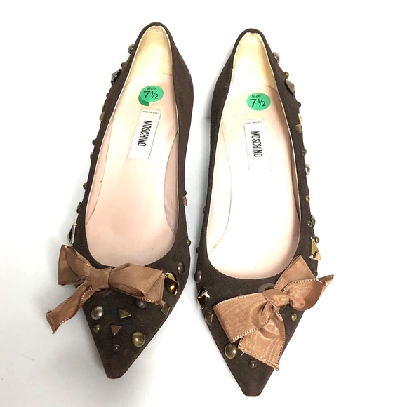 Moschino Shoes - Moschino brown suede kitten heels